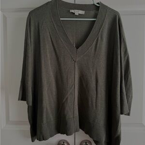 LOFT Olive V-Neck Women's Top